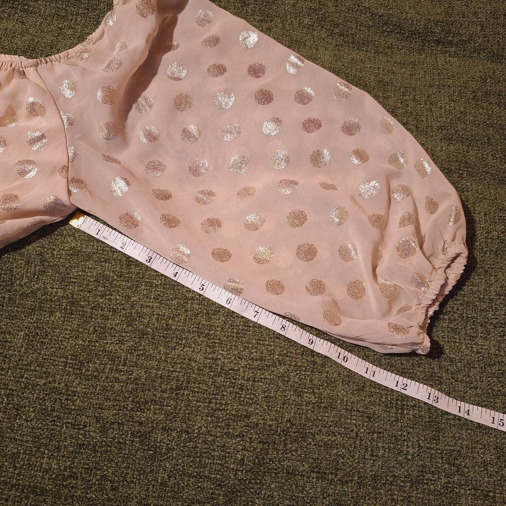 Miami Blush Pink Polka Dot Blouse - Picture 5 of 5